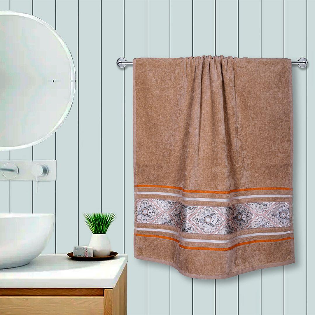 Oriental 450 GSM Cotton Towel Set Of 4 - Beige(2 Bath + 2 Hand Towels)