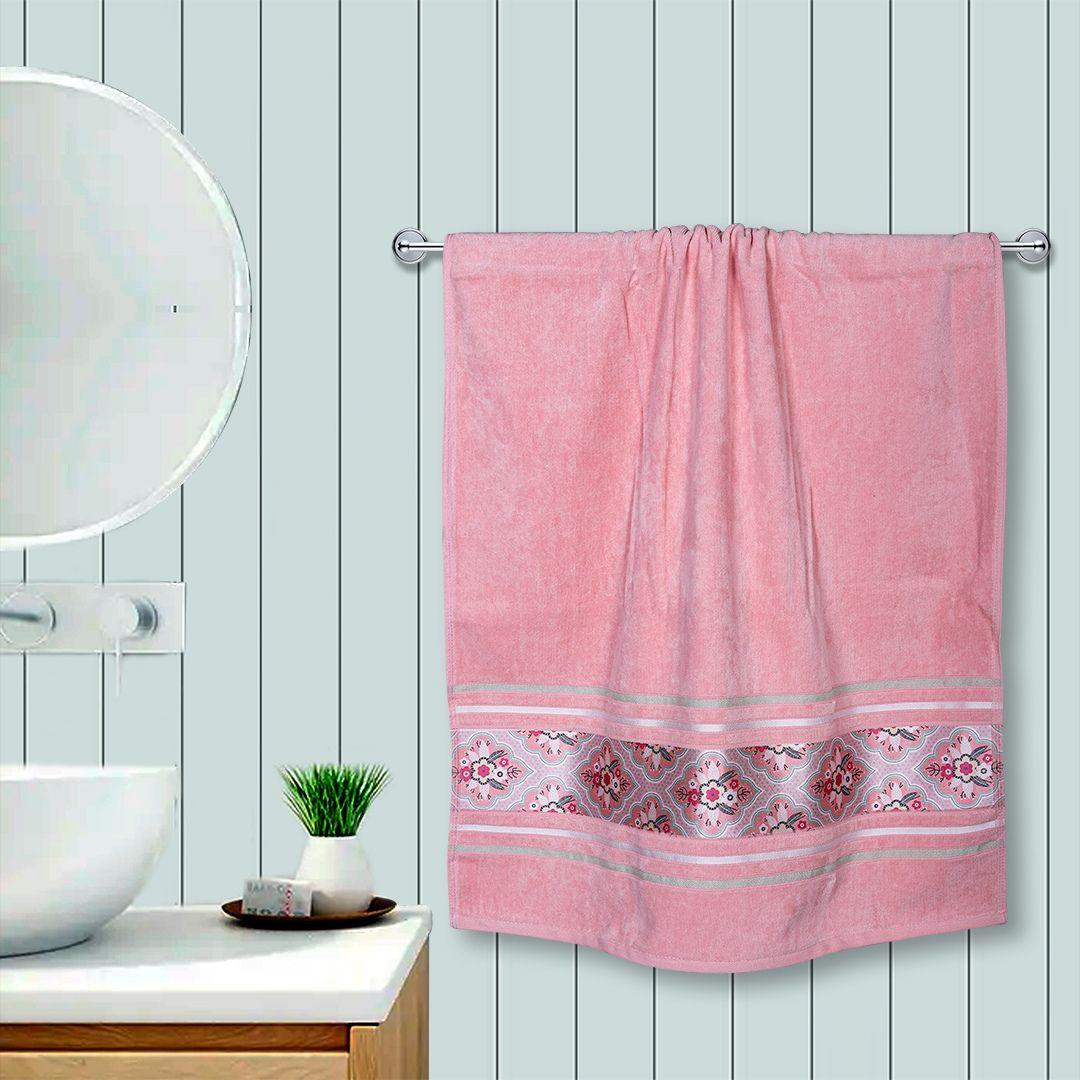 Oriental 450 GSM Cotton Towel Set Of 4 - Peach(2 Bath + 2 Hand Towels)