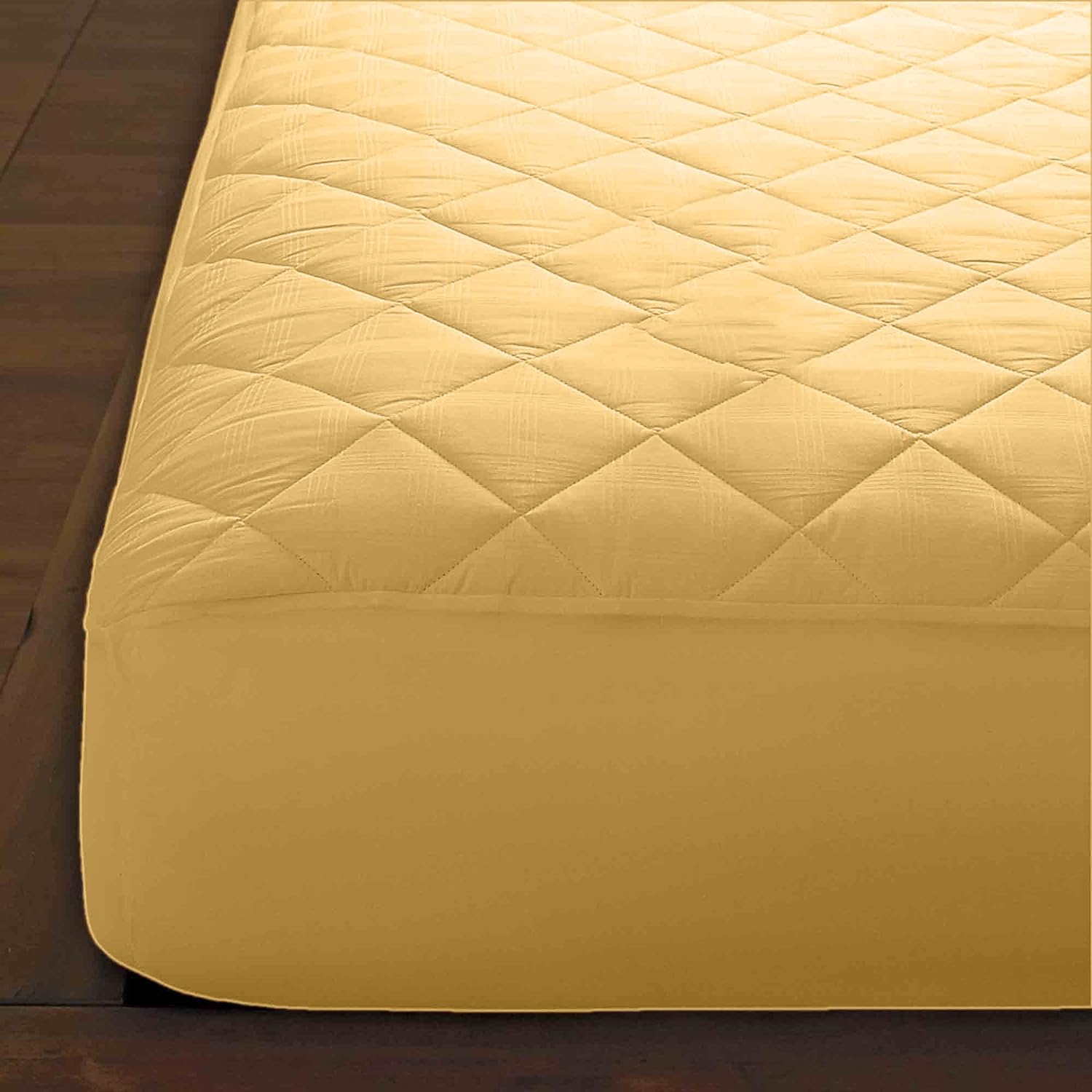 Waterproof Cotton Quilted Mattress Protector Breathable Hypoallergenic Noiseless Ultra Soft Fitted Bed Protector