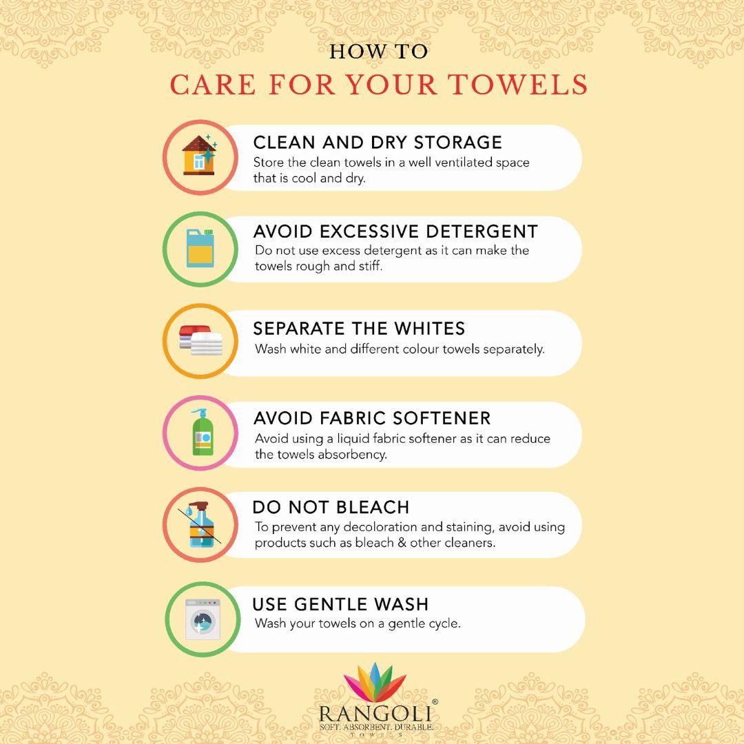 Oriental 450 GSM Cotton Towel Set Of 4 - Beige(2 Bath + 2 Hand Towels)