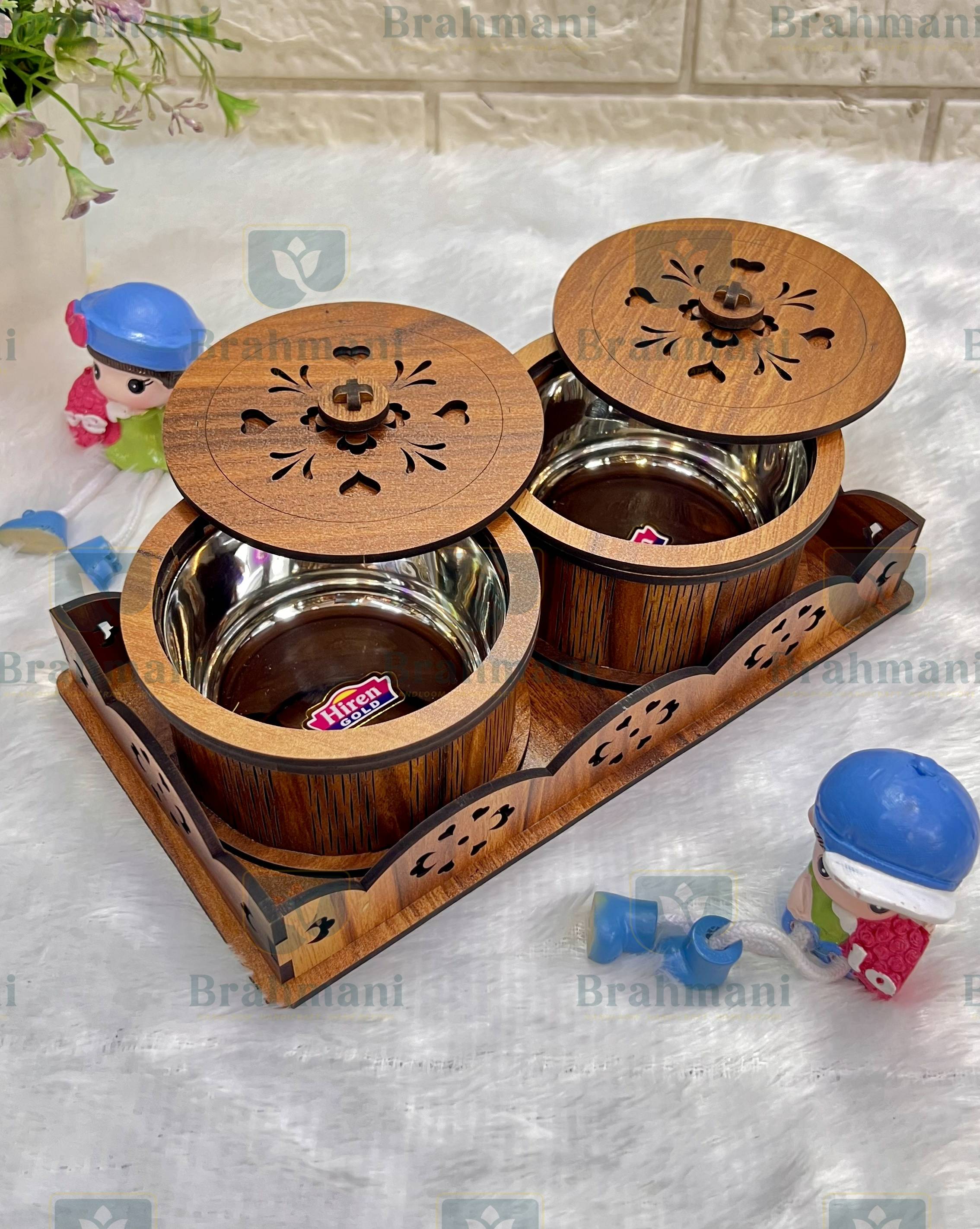 Handcrafted Traditional Wooden Dry Fruit Box - 6