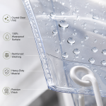 Waterproof Transparent PVC Window & Balcony Curtain | Crystal Clear Outdoor Rain & Dust Protection | Heavy-Duty Clear Curtain for Balcony, Windows & Outdoor AC
