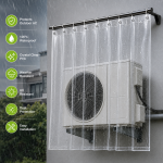 Waterproof Transparent PVC Window & Balcony Curtain | Crystal Clear Outdoor Rain & Dust Protection | Heavy-Duty Clear Curtain for Balcony, Windows & Outdoor AC